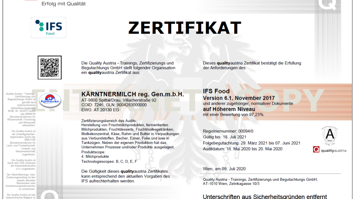 ifs-food-zertifikat-austria-kaerntnermilch