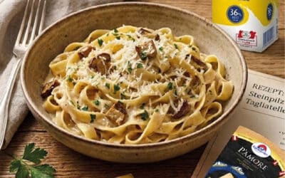 Steinpilzbutter Tagliatelle à la Kärntnermilch